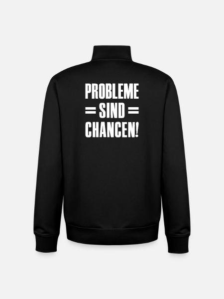 Ongelmat ovat mahdollisuuksia Perustajat Yrittäjät Startup - Unisex vetoketjullinen collegepaita luomupuuvillasta Stanley/Stellalta - musta