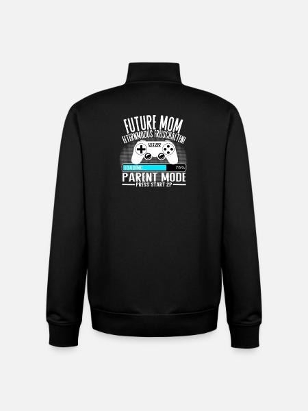 Mama lädt… Bitte warten! - Unisex Organic Zip Sweatshirt von Stanley/Stella - Schwarz