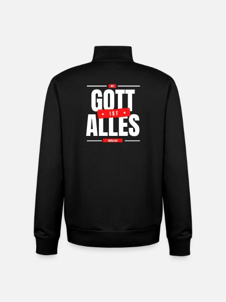 Bei Gott ist alles möglich - Unisex Organic Zip Sweatshirt von Stanley/Stella - Schwarz