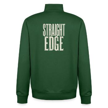 Straight Edge Schriftzug für Straight Edger Life - Unisex Organic Zip Sweatshirt von Stanley/Stella - Flaschengrün - Hinten - AI Model Male 185 dark (185cm)