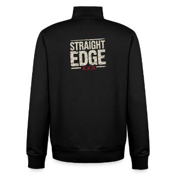 Straight Edge Schriftzug für Straight Edger Life - Unisex Organic Zip Sweatshirt von Stanley/Stella - Schwarz - Hinten - AI Model Male 185 light (185cm)