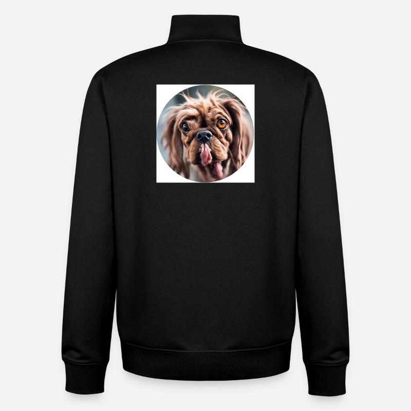 Hässlicher Hund Rundausschnitt - Unisex Organic Zip Sweatshirt von Stanley/Stella - Schwarz