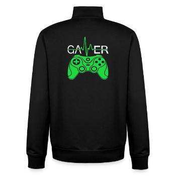 Cooles Gaming-Motiv mit Gamepad | Hobby | Funny - Unisex Organic Zip Sweatshirt von Stanley/Stella - Schwarz - Hinten - AI Model Male 185 light (185cm)