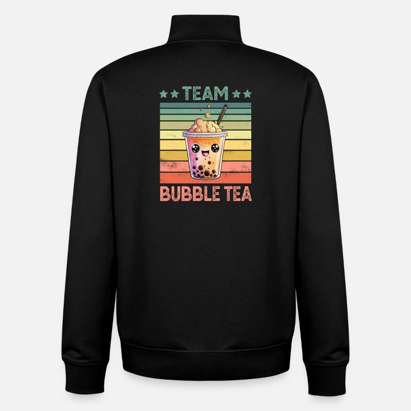 Bubble Tea - Unisex Organic Zip Sweatshirt von Stanley/Stella - Schwarz