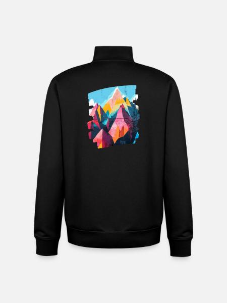 Berge - Unisex Organic Zip Sweatshirt von Stanley/Stella - Schwarz