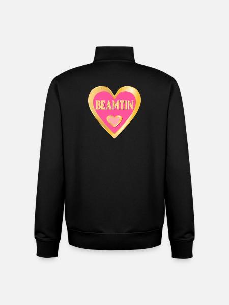 HERZ BEAMTIN - Unisex Organic Zip Sweatshirt von Stanley/Stella - Schwarz