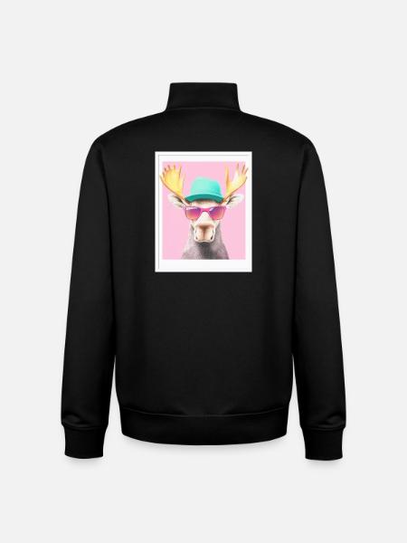 Elch - Unisex Organic Zip Sweatshirt von Stanley/Stella - Schwarz