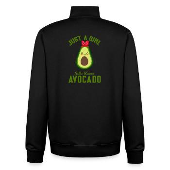 Just a Girl Who Loves Avocado - Unisex Organic Zip Sweatshirt von Stanley/Stella - Schwarz - Hinten - AI Model Male 185 light (185cm)