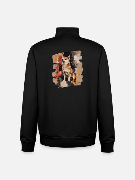 Shiba Inu - Unisex Organic Zip Sweatshirt by Stanley/Stella - black