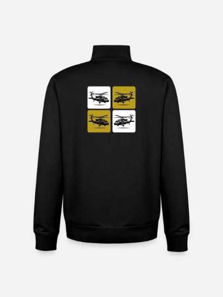 Army Helicopter – Military - Unisex Organic Zip Sweatshirt by Stanley/Stella - black