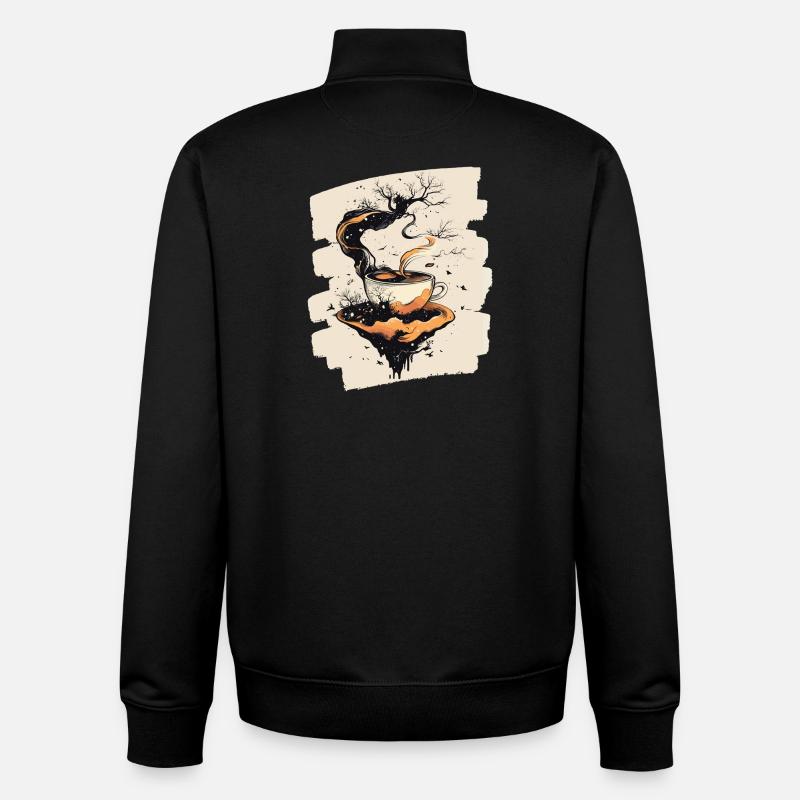 Coffee Coffee Coffee Lovers - Unisex Organic Zip Sweatshirt by Stanley/Stella - black
