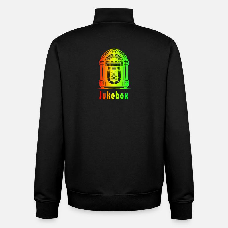 Retro Jukebox – Rainbow Vibes - Unisex Organic Zip Sweatshirt von Stanley/Stella - Schwarz