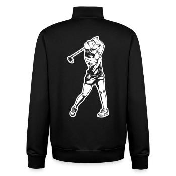 Golferin Skizze - Unisex Organic Zip Sweatshirt von Stanley/Stella - Schwarz - Hinten - AI Model Male 185 light (185cm)