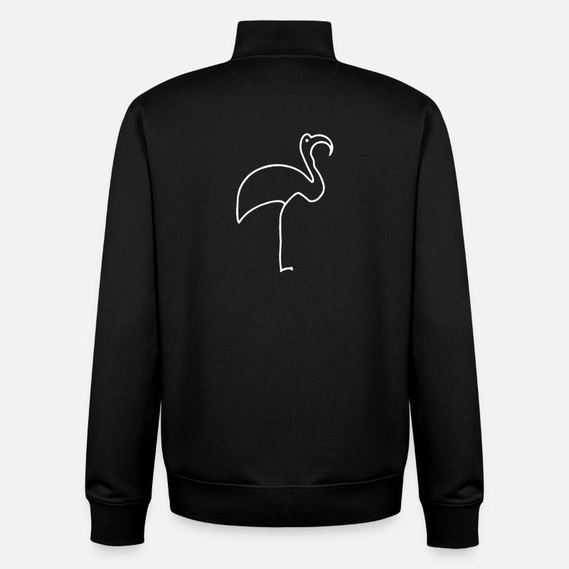 Flamingo - Unisex Organic Zip Sweatshirt von Stanley/Stella - Schwarz