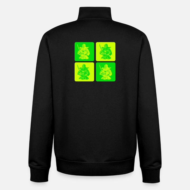 Pop Art Kendo Samurai - Unisex Organic Zip Sweatshirt von Stanley/Stella - Schwarz