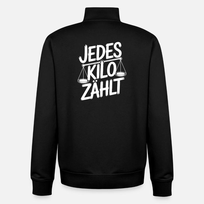 Chaque kilo compte - Sweat zippé unisexe en coton bio Stanley/Stella - noir