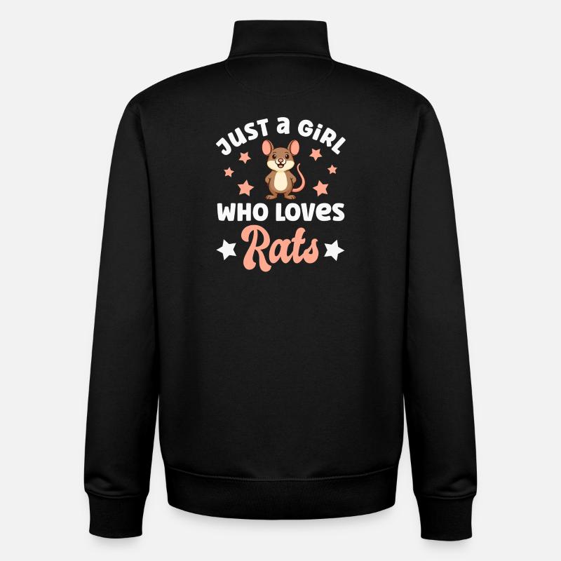 Ratte - Unisex Organic Zip Sweatshirt von Stanley/Stella - Schwarz