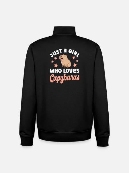 Capybara Wasserschwein - Unisex Organic Zip Sweatshirt by Stanley/Stella - black