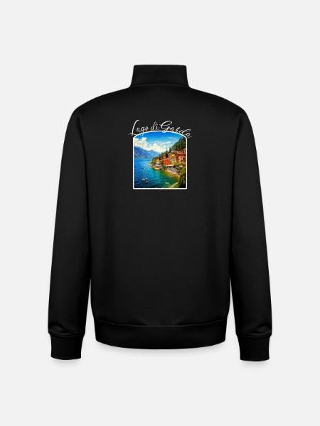 Gardasee, Lago di Garda - Unisex Organic Zip Sweatshirt von Stanley/Stella - Schwarz