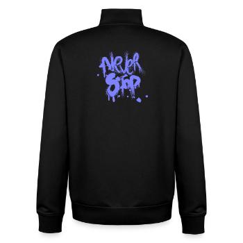 Niemals aufhören - Unisex Organic Zip Sweatshirt von Stanley/Stella - Schwarz - Hinten - AI Model Male 185 light (185cm)