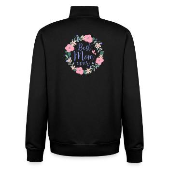 Best Mom ever - lila - Unisex Organic Zip Sweatshirt von Stanley/Stella - Schwarz - Hinten - AI Model Male 185 light (185cm)