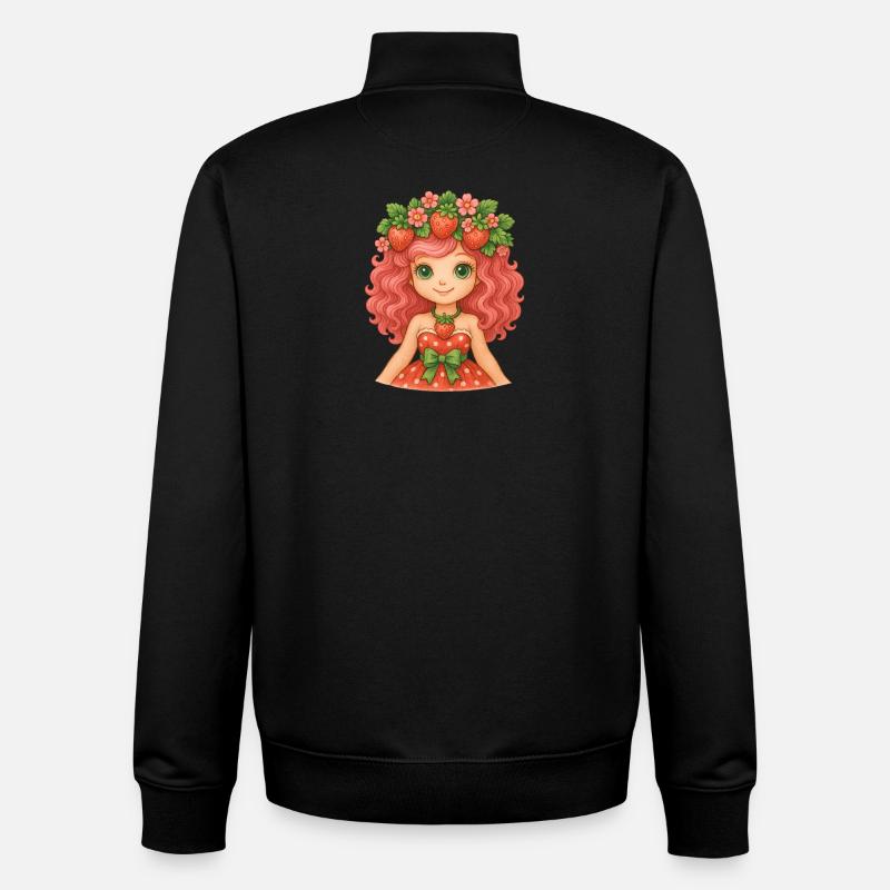 Erdbeermädchen-Power! 🍓 - Unisex Organic Zip Sweatshirt von Stanley/Stella - Schwarz