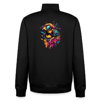 Falke Turmfalke Falkenjagd Wanderfalke Süße Falken - Unisex Organic Zip Sweatshirt von Stanley/Stella - Schwarz - Hinten - AI Model Male 185 light (185cm)