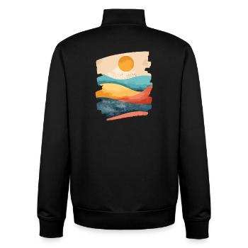 Sommer Sonne - Unisex Organic Zip Sweatshirt von Stanley/Stella - Schwarz - Hinten - AI Model Male 185 light (185cm)