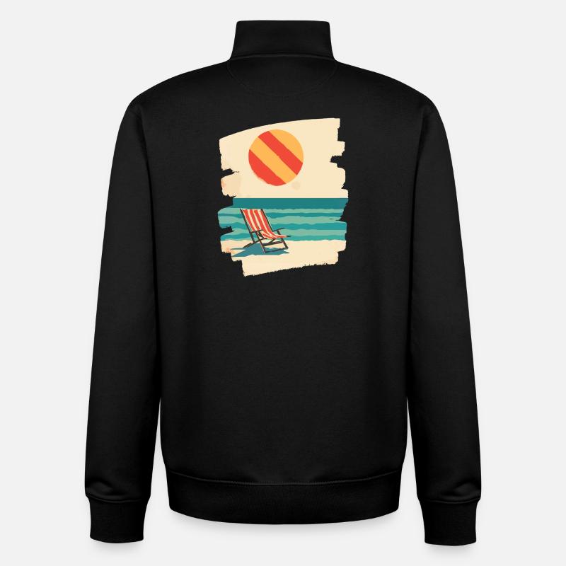 Sommer Sonne Strand - Unisex Organic Zip Sweatshirt von Stanley/Stella - Schwarz