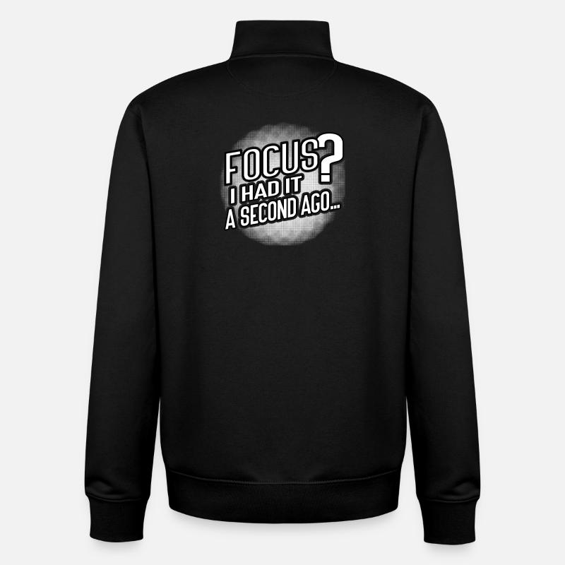 Focus? Gone in 3...2...Oops. - Unisex Organic Zip Sweatshirt von Stanley/Stella - Schwarz