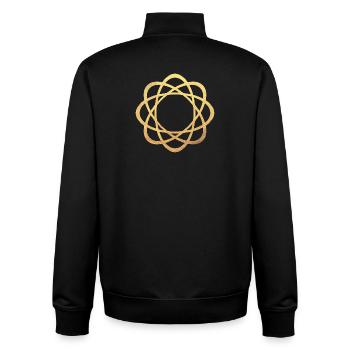 Yoga Luxus Gold Mandala Meditation Konzentration - Unisex Organic Zip Sweatshirt von Stanley/Stella - Schwarz - Hinten - AI Model Male 185 light (185cm)