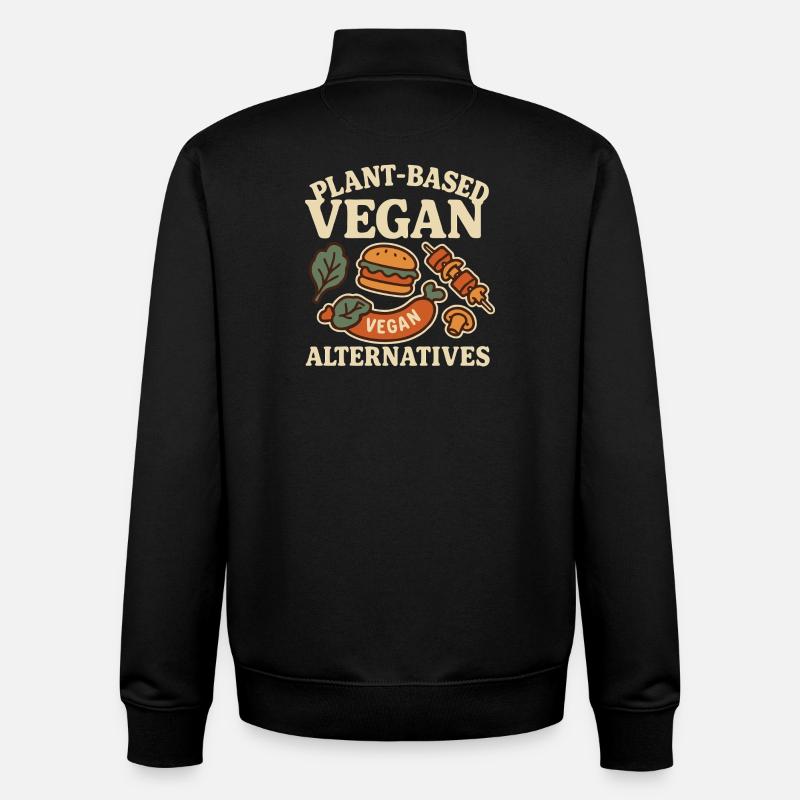Be Veggie - Unisex Organic Zip Sweatshirt von Stanley/Stella - Schwarz
