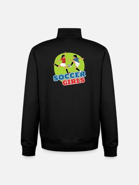Soccer Girls - Unisex Organic Zip Sweatshirt by Stanley/Stella - black