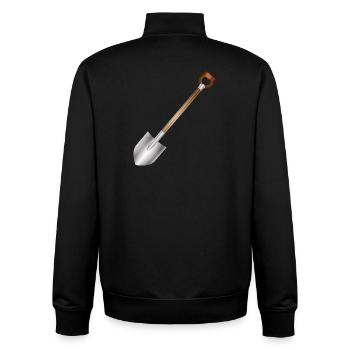 Classic spade – garden and building tool motif - Unisex Organic Zip Sweatshirt by Stanley/Stella - black - Back - AI Model Male 185 light (185cm)