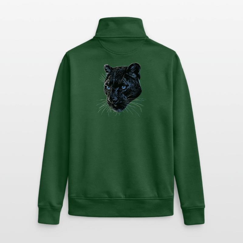 Panther Leopard Raubkatze Süße Großkatze Panter Unisex Organic Zip Sweatshirt von Stanley/Stella