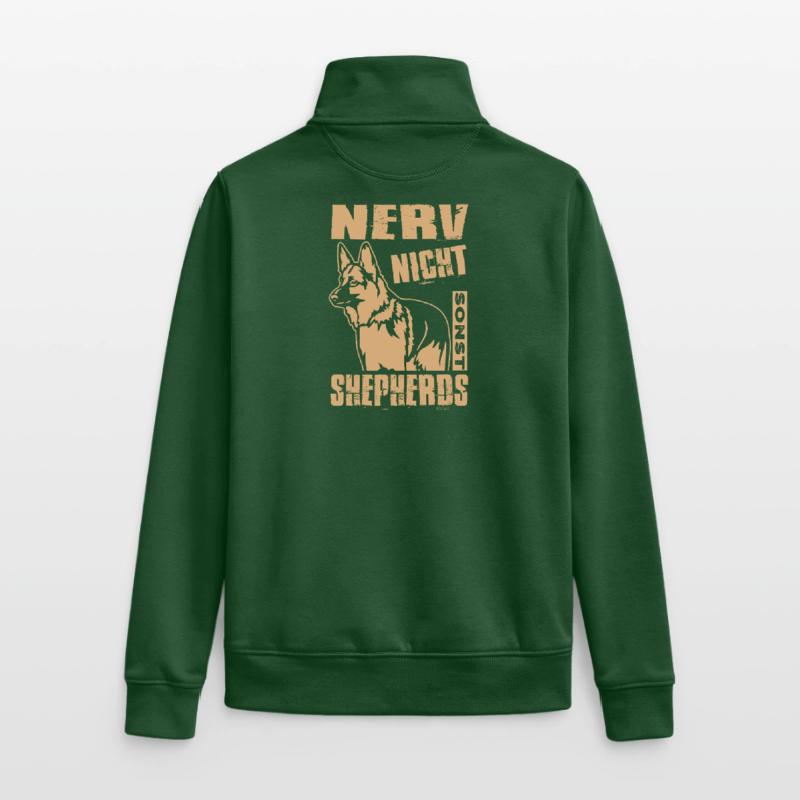 Schäferhund Geschenke Hund Herrchen Gassi Unisex Organic Zip Sweatshirt von Stanley/Stella