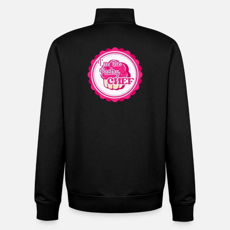 I M THE PASTRY CHEF - Sweat zippé unisexe en coton bio Stanley/Stella - noir