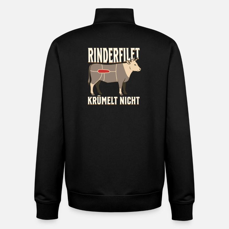 Rinderfilet krümelt nicht - Unisex Organic Zip Sweatshirt von Stanley/Stella - Schwarz