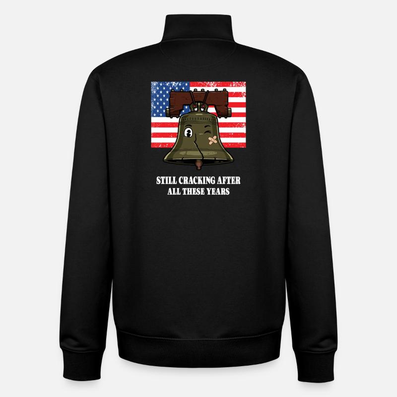 Cloche de la Liberté - Sweat zippé unisexe en coton bio Stanley/Stella - noir