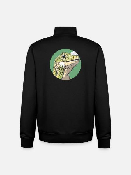 Lizard shaving – smoother than ever! - Unisex Organic Zip Sweatshirt by Stanley/Stella - black