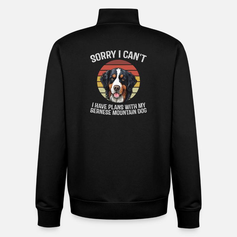 T-shirt d’humour bouvier bernois - Sweat zippé unisexe en coton bio Stanley/Stella - noir