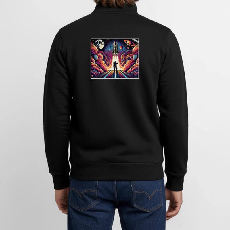 Conception de mission spatiale d’astronaute Sweat zippé unisexe en coton bio Stanley/Stella