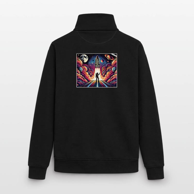 Conception de mission spatiale d’astronaute Sweat zippé unisexe en coton bio Stanley/Stella