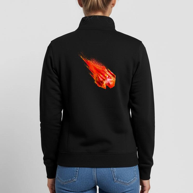Astéroïde lumineux avec queue de feu - Conception de puissance Sweat zippé unisexe en coton bio Stanley/Stella