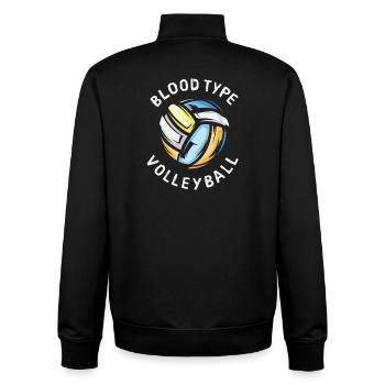 Blutgruppe Volleyball - Volleyballer und Vereine - Unisex Organic Zip Sweatshirt von Stanley/Stella - Schwarz - Hinten - AI Model Male 185 light (185cm)