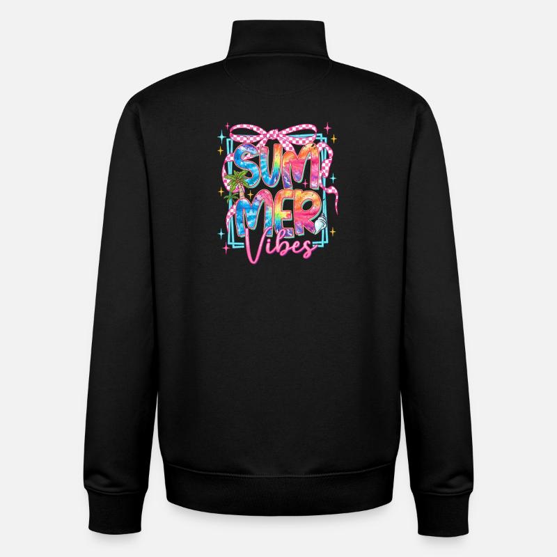 Tropical Breeze - Unisex Organic Zip Sweatshirt von Stanley/Stella - Schwarz