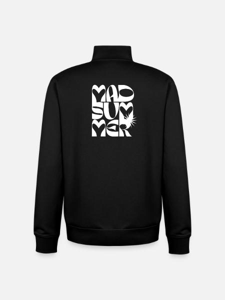 Bold Summer Love Typography - Unisex Organic Zip Sweatshirt by Stanley/Stella - black