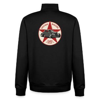 Vintage Hot Rod Car Design - Unisex Organic Zip Sweatshirt von Stanley/Stella - Schwarz - Hinten - AI Model Male 185 light (185cm)