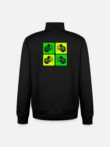 Schweißer im Retro-Style - Unisex Organic Zip Sweatshirt von Stanley/Stella - Schwarz