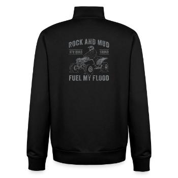 ATV Quad Squad - 4 Rad Off Road - Unisex Organic Zip Sweatshirt von Stanley/Stella - Schwarz - Hinten - AI Model Male 185 light (185cm)